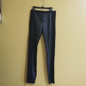 Lauren Conrad Black Faux Leather Front Leggings